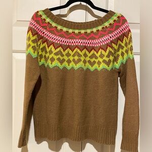 NWOT Moth fair isle patterned wool sweater